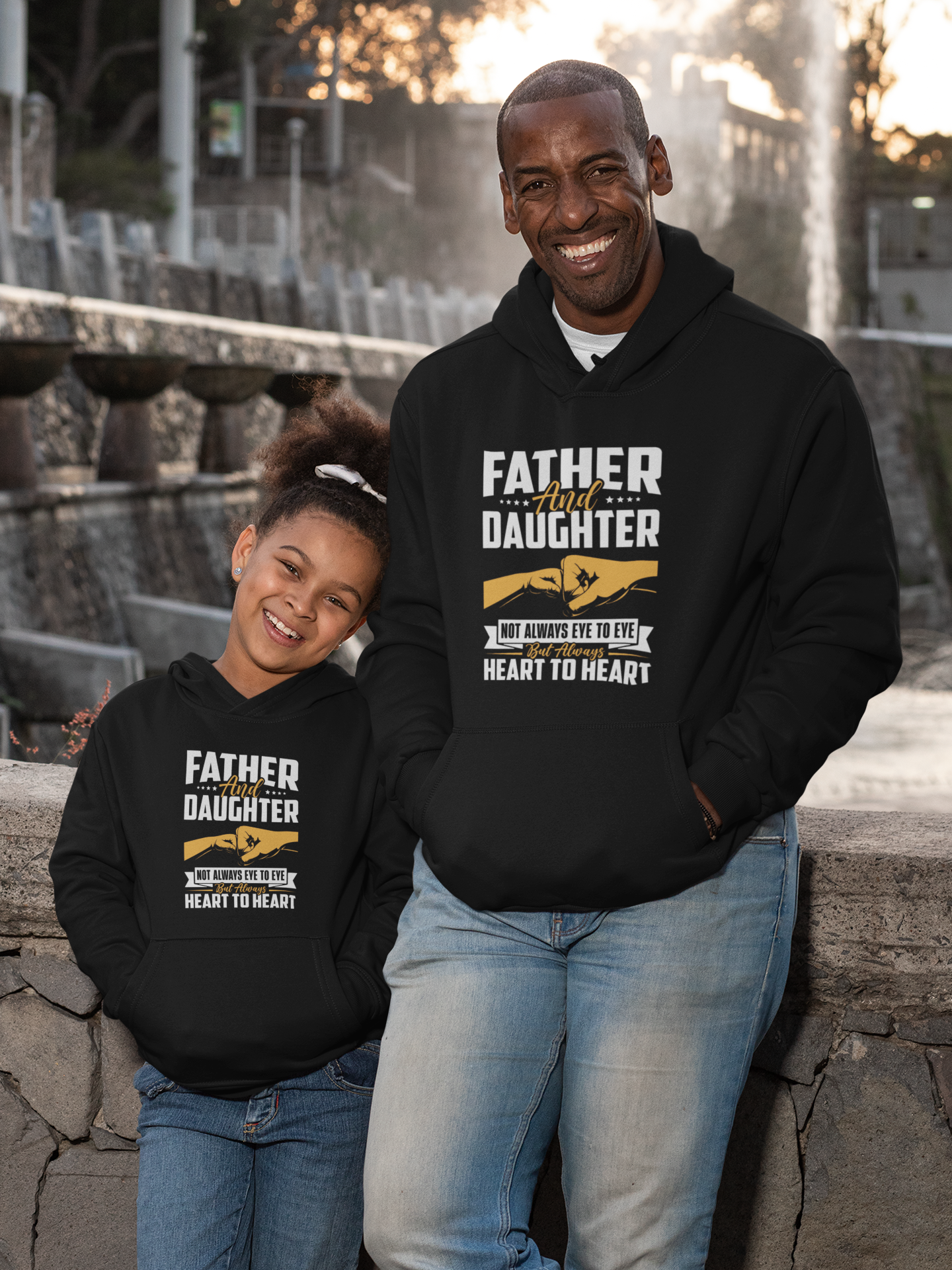 Father Daughter Heart to Heart Hoodie