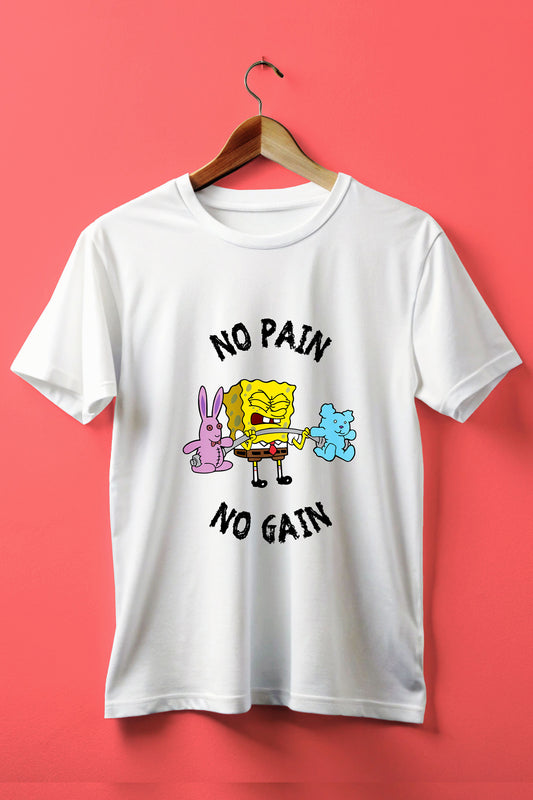 No Pain No Gain SpongeBob T-Shirt