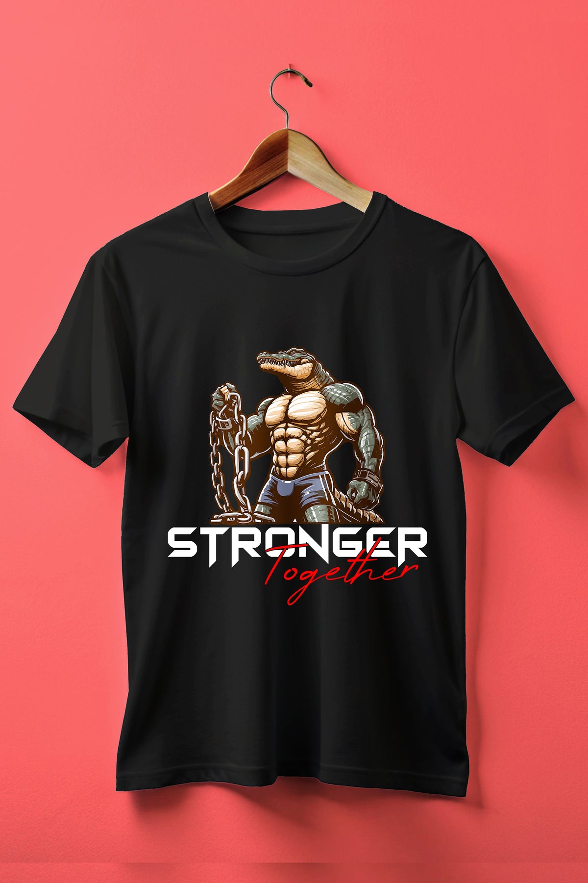 Stronger Together Crocodile Gym T-Shirt